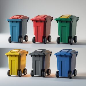 Green 120 liter wheelie bin