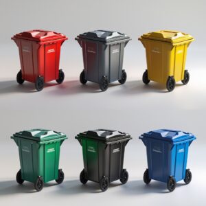 660 liter pink wheelie bin