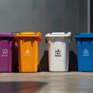towing wheelie bins