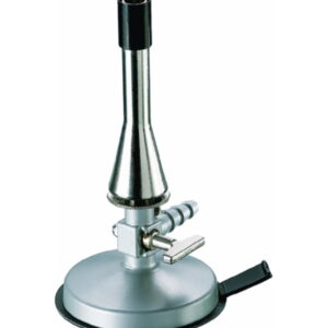 Usbeck Teclu Burner for Natural Gas with Air Regulation, Gas Tap, Low Flame Inside, DIN Version