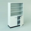 Tall storage cabinet 900x350x1920mm (WxDxH) top 2 slid.doors, bottom 2 doors, 3 shelves, lockable