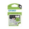 Dymo D1-Tape Polyester (High Performance), 12mm x 5.5m, Black on White