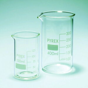 DWK Pyrex 400 mL Beaker, TF Borosilicate Glass, Graduated, Pack of 10
