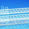 Württ Test Tube Stand (Wire, Nylon-Coated, 18x18mm, Height 70mm, 10 x 10 Openings)