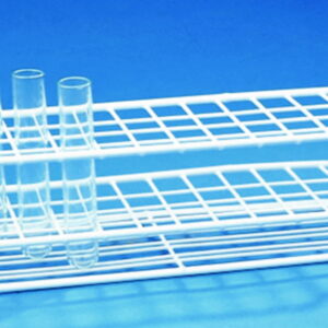 Württ Test Tube Stand (Wire, Nylon-Coated, 18x18mm, Height 70mm, 10 x 10 Openings)