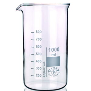 Bohemia Cristal Beakers, 600ml High Form, Borosilicate Glass 3.3 with Division and Spout, Pack of 10