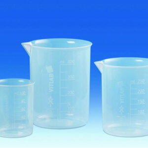 VITLAB Griffin Cups 400 ml PP, Highly Transparent with Raised Scale