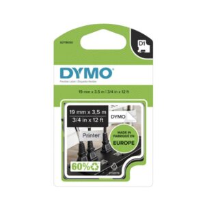 Dymo D1 Tape Nylon High Performance 19mm x 3.5m Black on White