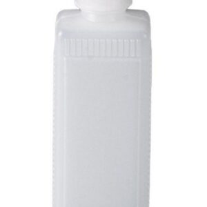 Bürkle Narrow Neck-Square Bottle 100 ml HDPE, Rectangular Plan with Lid