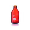 DWK Duran GL 32 Laboratory Glass Bottle, Protect Plastic Coated (PU), Amber, Without Screw Cap and Pouring Ring, 50 ml