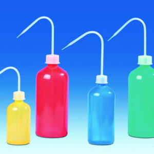 VITLAB Wash Bottles 250 ml, PE, Red, Pack of 5