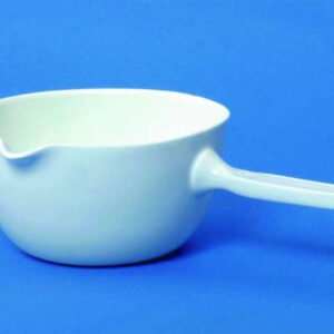 LLG Casserole 84 ml, 209/2, Porcelain 67x39 mm, Glazed, DIN12907 with Porcelain Stem
