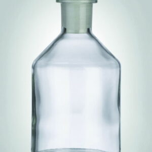 Bohemia Cristal Bottle with Sloping Shoulder, 1000 ml, Narrow Neck, Clear Glass with NS Glass Stopper