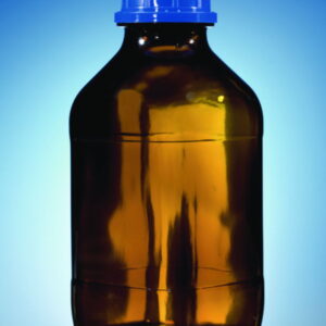 BRAND Threaded Bottle 1000mL, Amber Glass with Ethylene-Acrylate Coating, Thread GL-45 Screw Cap (PP), Temp -80°C