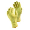 5-finger gloves H0150013, size 10, length 250mm up to 250°C contact heat for a short time, Kevlar with lining,CE KAT II,EN 388:2016,EN 407:2004,pair