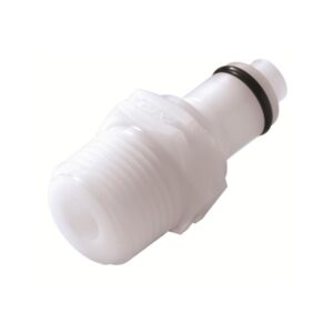 Colder 1/4" Hose Barb Valved Elbow Acetal Coupling Insert, Length 32.5 mm