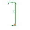 B-Safety Body Emergency Shower ClassicLine with Eye Shower for Wall Mounting, Finery, Green