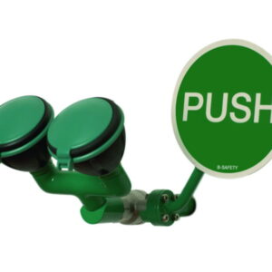 B-Safety Safety Eye-Shower ClassicLine 2x Shower Heads, 45° Angled, Wall Mounting, Water Connection 1/2 Inch-AG