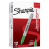 Sharpie® Permanent Marker Fine Round Tip box of 12 green
