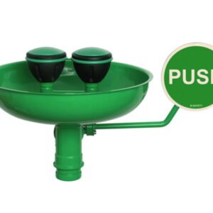 B-Safety Eye Shower ClassicLine with Receptacle Stainless Steel for Wall Mounting