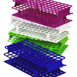 Heathrow Scientific Test Tube Rack OneRack for 24 Tubes of 30mm Ø Yellow, POM, 110x282x85mm