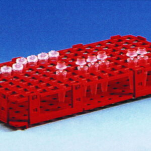 BRAND Reaction Tube Stands, Blue, PP 265x126x38mm, for 84 Tubes with 13mm Ø (Pack of 5)