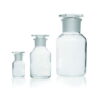 DWK Wide Neck Reagent Bottles Soda Glass Clear with NS Glass Stopper Cap 100 ml