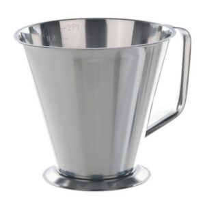 BOCHEM Measuring Beaker 500 ml, Type 3 Conical, Grad., HF, 18/10-Steel with Spout and Handle