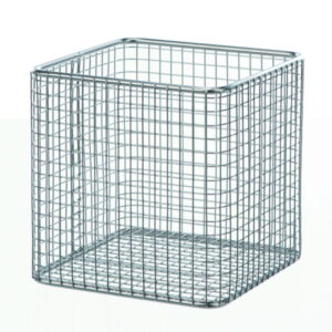 BOCHEM Wire Basket 150x150x150 mm Stainless Steel 18/8 E-POLI Mesh Size 8x8mm
