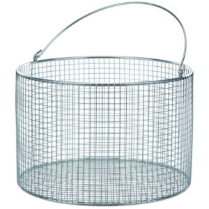 BOCHEM Wire Basket with Handle 180 mm 240 mm Ø, 18/10 E-POLI Mesh 8x8mm