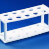 BRAND Test Tube Racks, PTFE for 21 Tubes up to D. 13 mm, 180x60x60 mm