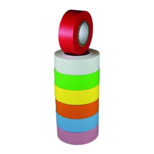 LLG Adhesive Label Tape, Pink Length: 12.7 m, Width: 25.4 mm, Pack of 3