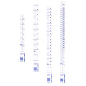 Bürkle Liter Scale Blue for 0431 / 0432-0010 11 Liter Wide Mouth Canister, Smallest Graduation 250 ml