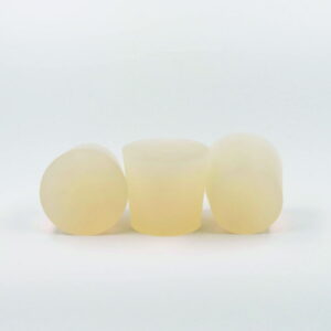 Deutsch & Neumann Silicone Stopper 29 x 35 x 30 mm with 1 Hole à 7 mm According to DIN 12871 (VMQ) Transparent