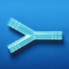 BRAND Tubing Connector PP Y-Shape F (Tubinner Dia 8-9 mm, Tot L 64 mm, Pack of 20)