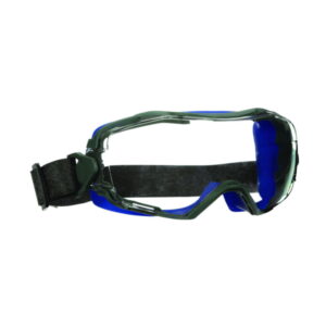 3M GoggleGear 6000 Full Vision Glasses GG6001NSGAF-BLU, Blue Frame, Neoprene Strap, Clear Glass