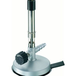 Carl Friedrich Usbeck Bunsen Burner with Air Regulation, Needle Valve, and Pilot Flame for Natural Gas
