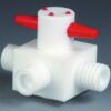 Bohlender Stopcocks, 3-way, 6mm Bore GL 25, PTFE