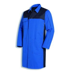 Uvex Men’s Laboratory Coat, Size 44/46, Corn Blue, 65% Cotton, 35% PE, 1/1 Arm, Type 16282