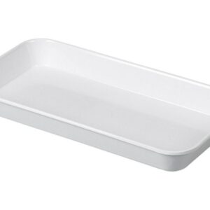 Bürkle Instrument Tray 1000 ml 290x160x35mm, Melamine Resin, White, Autoclavable, Without Lid # 4230-2101