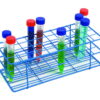 Heathrow Scientific Coated Wire Tube Rack 16–20mm 4x10 Format Blue