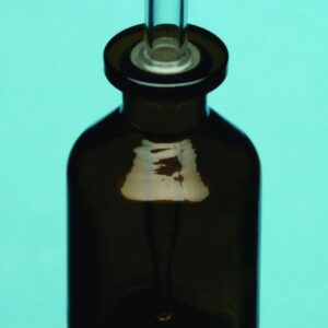 Bohemia Cristal Dropping Bottle 100 mL, Amber, NS Pipette, Boro 3.3