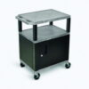 Langkavel Laboratory Trolley WTLK 26 C, Green 46x61x66 cm, 2 Trays including Black Cabinet
