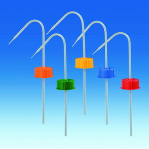 VITLAB Vent Cap with Screw Connection and Squirt Pipe, PP Red for Bottle 1000 mL, GL-32