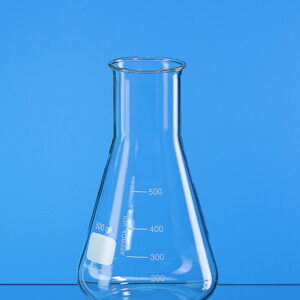 Erlenmeyer flask, wide neck, Boro 3.3 300 ml, with beaded rim and graduation supplementary to DIN EN ISO 24450 pack of 10