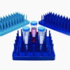 ISOLAB Centrifuge Tube Rack 15 mL, ABS, 5x10 Places, with Hedgehogs, Blue, Pack of 1