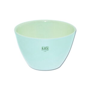 LLG Porcelain Crucible 1/60, DIN 63mL, 60mm Dia, Low Form, Glazed