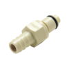 Colder 3/8" Hose Barb Valved In-Line Polypropylene Coupling Insert