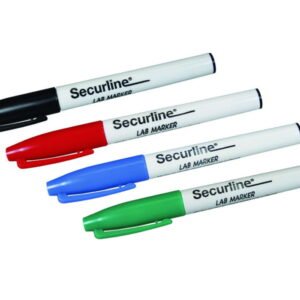 VmP Vertrieb Lab Marker Securline, Black 1.0 mm Point, Pack of 10