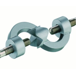 Carl Friedrich Usbeck Double Socket for Rods up to 16mm (Zinc Die-Cast, Powder Coated, Max. Ø Rod 16mm)